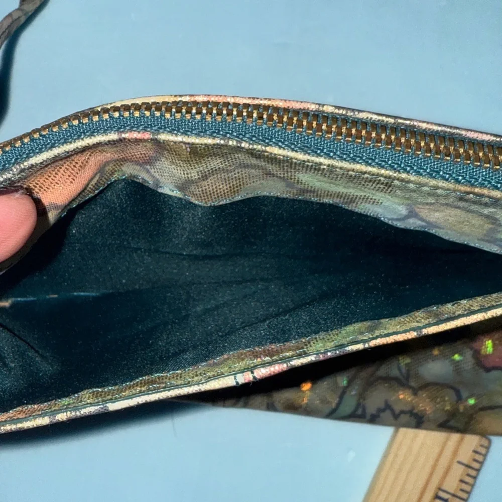 HOBO INTERNATIONAL Metallic Crossbody Purse Mara Bag Watercolor Floral - Picture 8 of 13